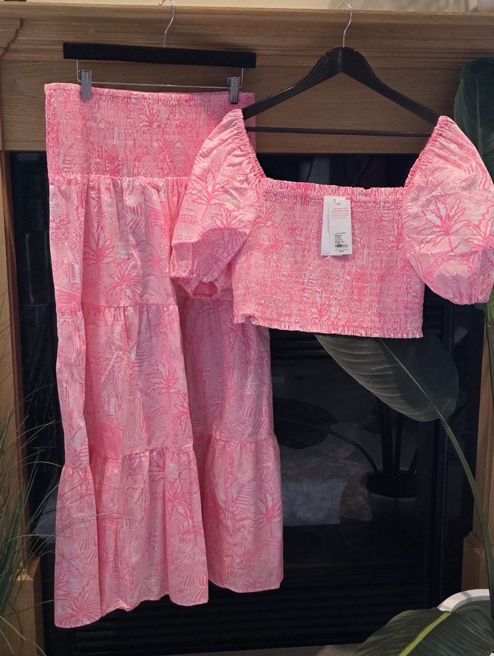 🆕 NWT Ashton Maxi Set in Conch Shell Pink Penny's Playground 🌴💕Size Large